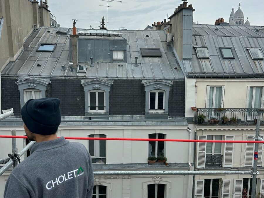 Rénovation toiture en ardoise naturelle – Rue Trudaine, Paris 75009