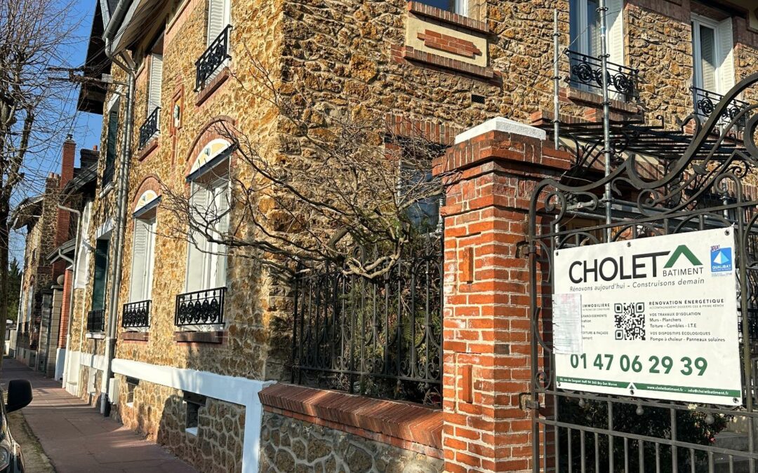 Ravalement de façade d&rsquo;une maison en meulière à Saint-Maur-Des-Fossés